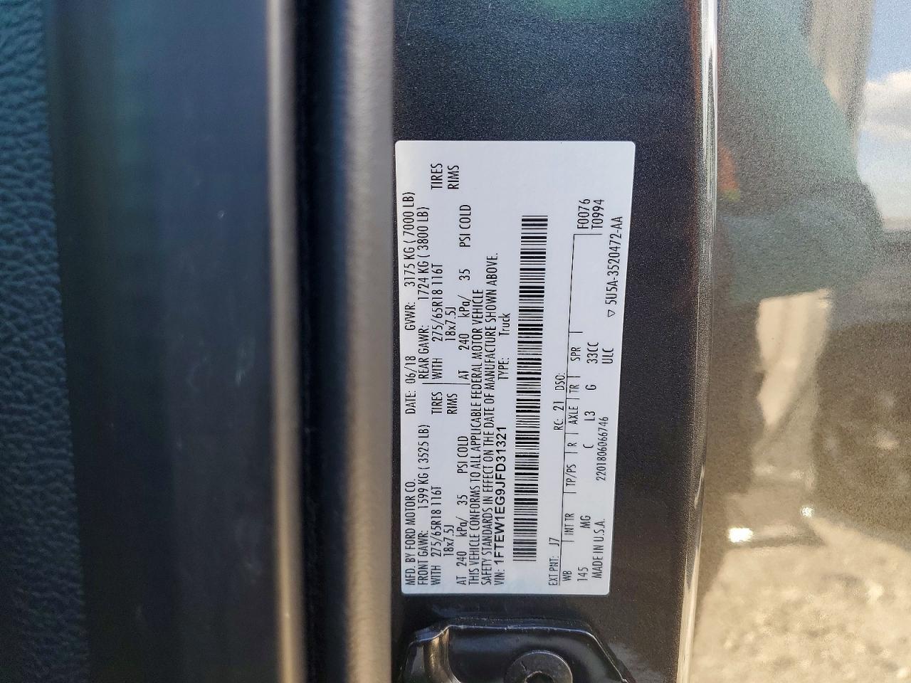 2018 Ford F150 Supercrew