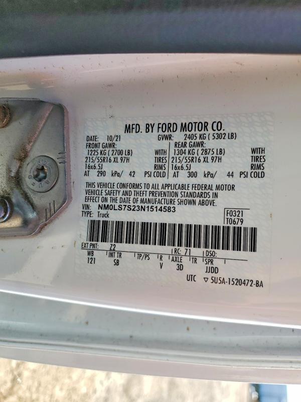 2022 Ford Transit Connect XL W