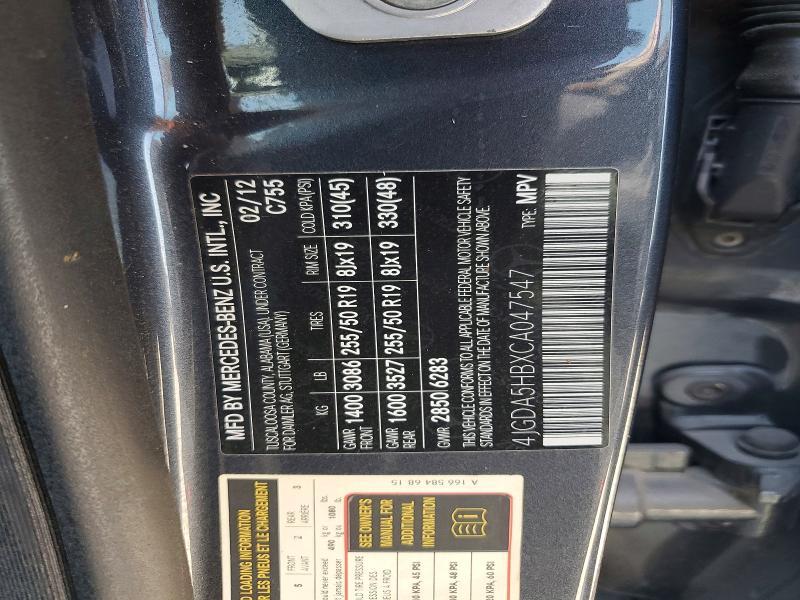 2012 Mercedes-Benz Ml 350 4matic