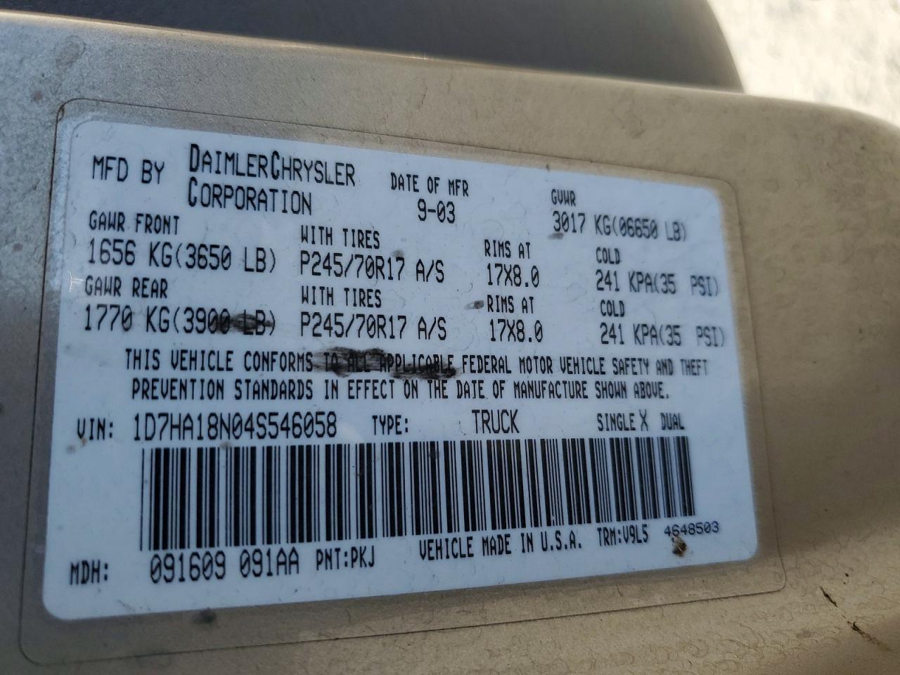 2004 Dodge RAM 1500 ST