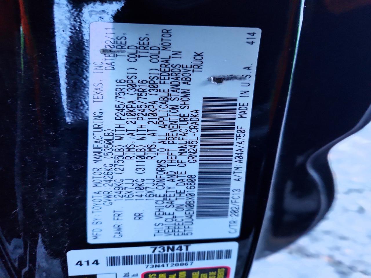 2011 Toyota Tacoma V6