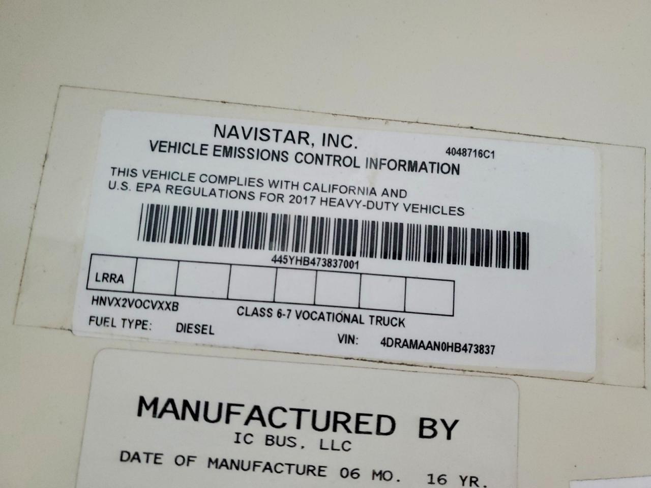 2017 Ic Corporation 3000 CE