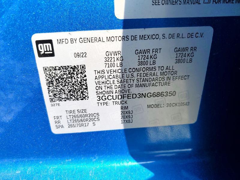 2022 Chevrolet Silverado K1500 LT Trail Boss