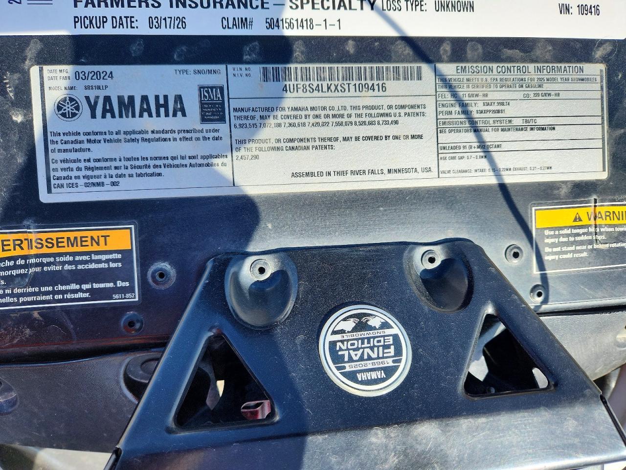 2025 Yama SRS10LLP