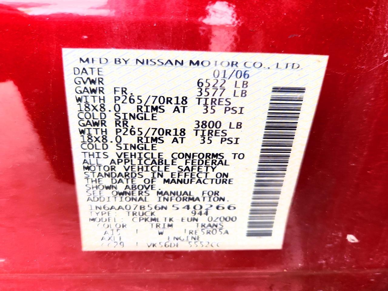 2006 Nissan Titan XE