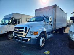 Salvage trucks for sale at Assonet, MA auction: 2011 Ford F750 Super Duty BOX Truck