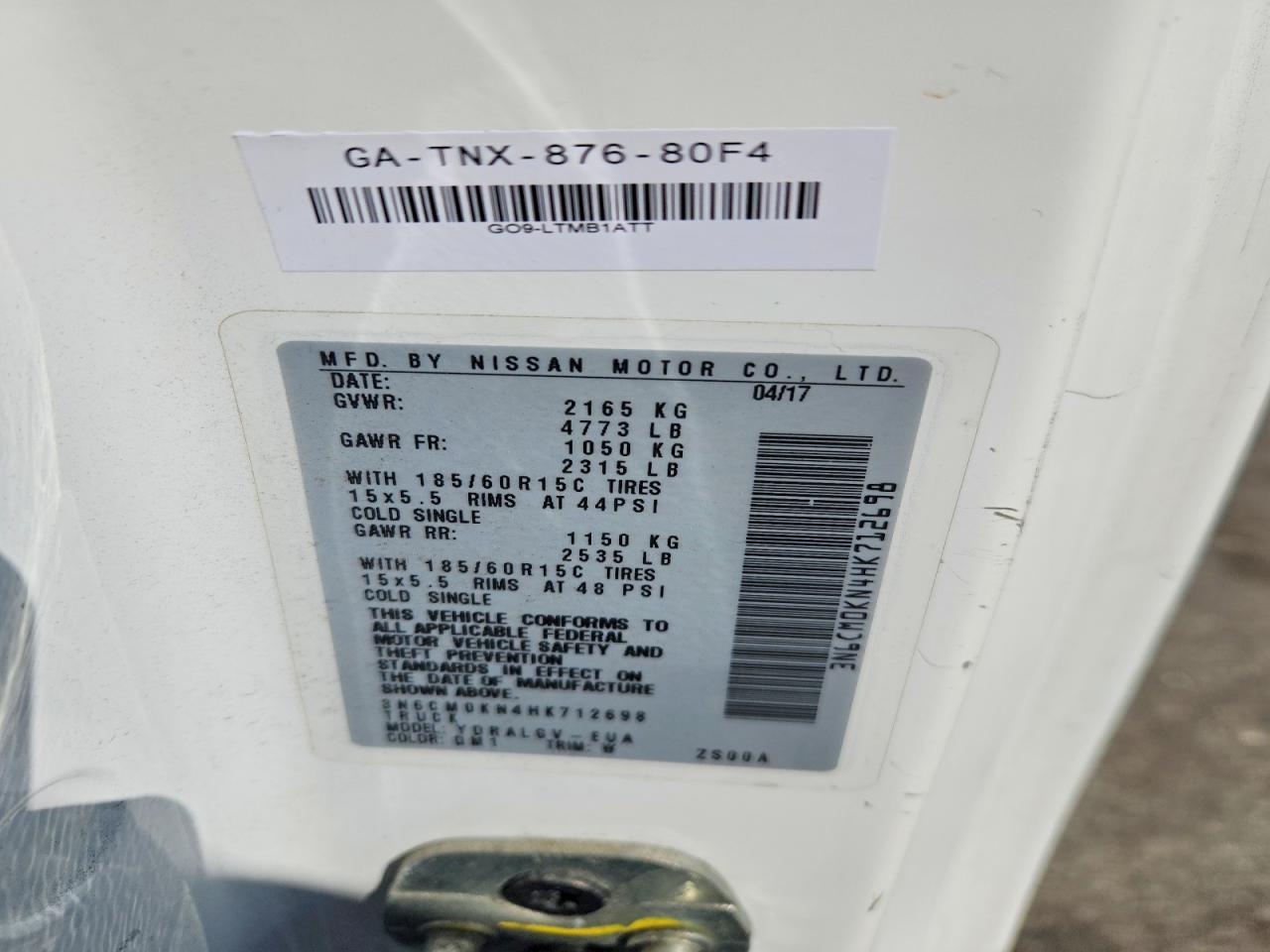 2017 Nissan NV200 SV