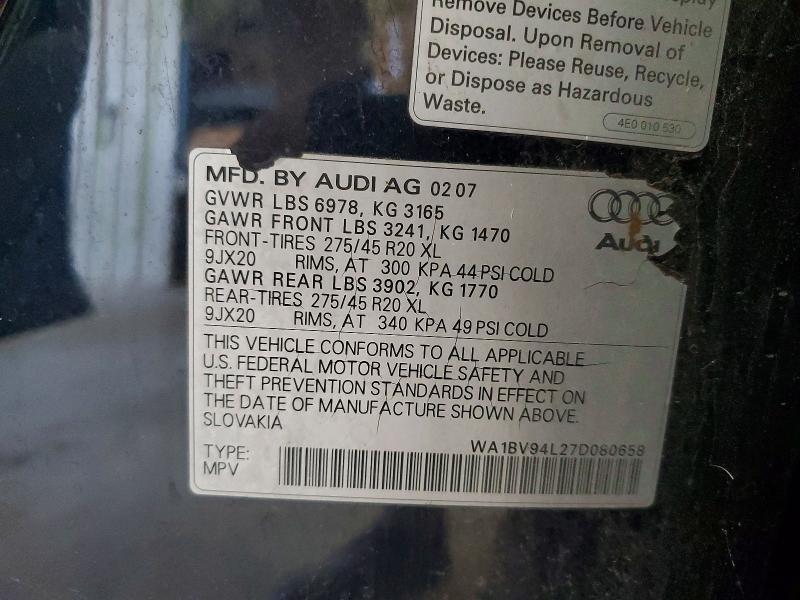 2007 Audi Q7 4.2 Quattro Premium