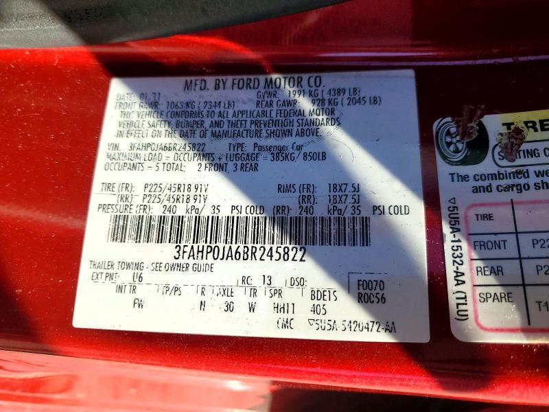 2011 Ford Fusion sel