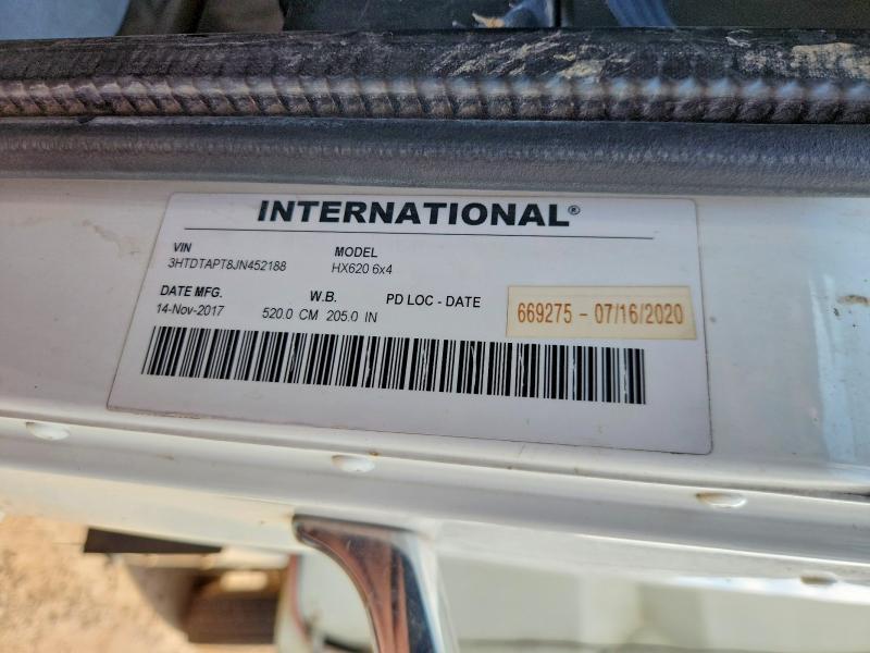 2018 International Hx620 Dump Truck