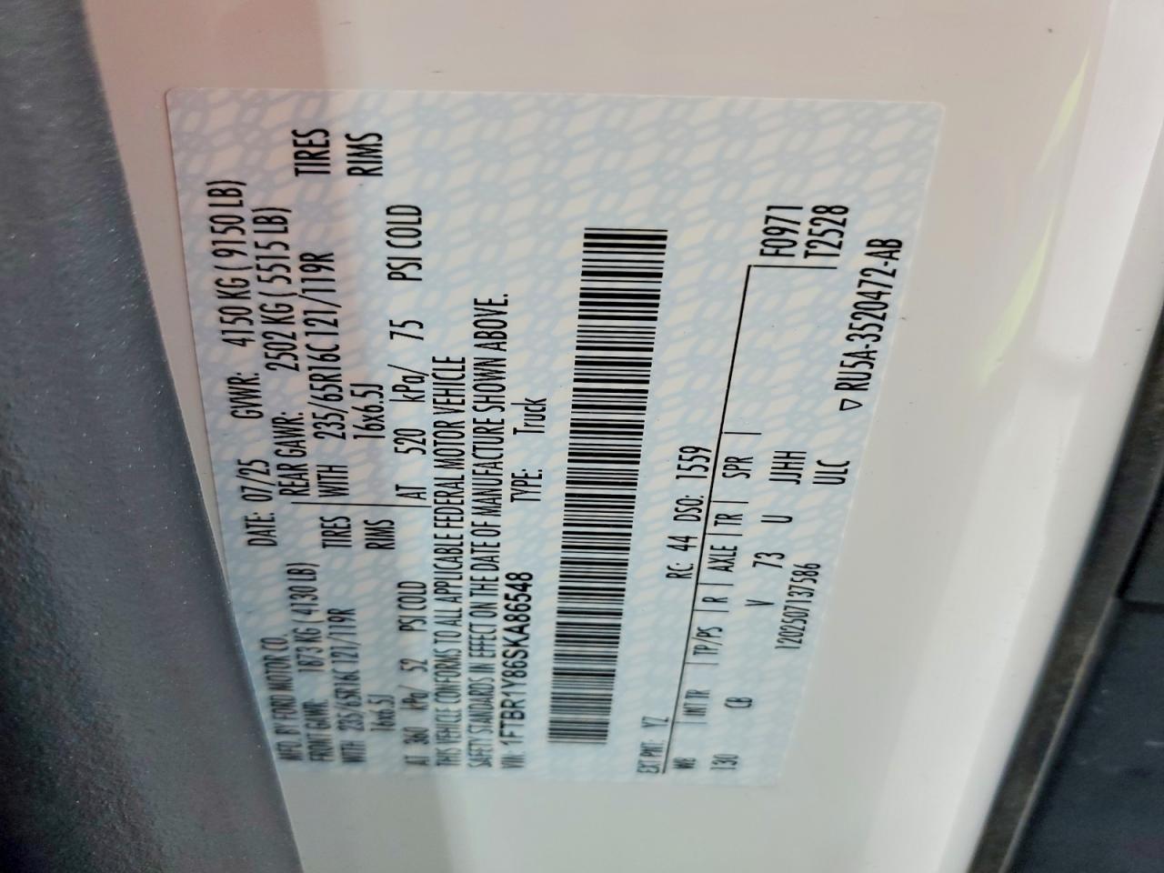 2025 Ford Transit T-250