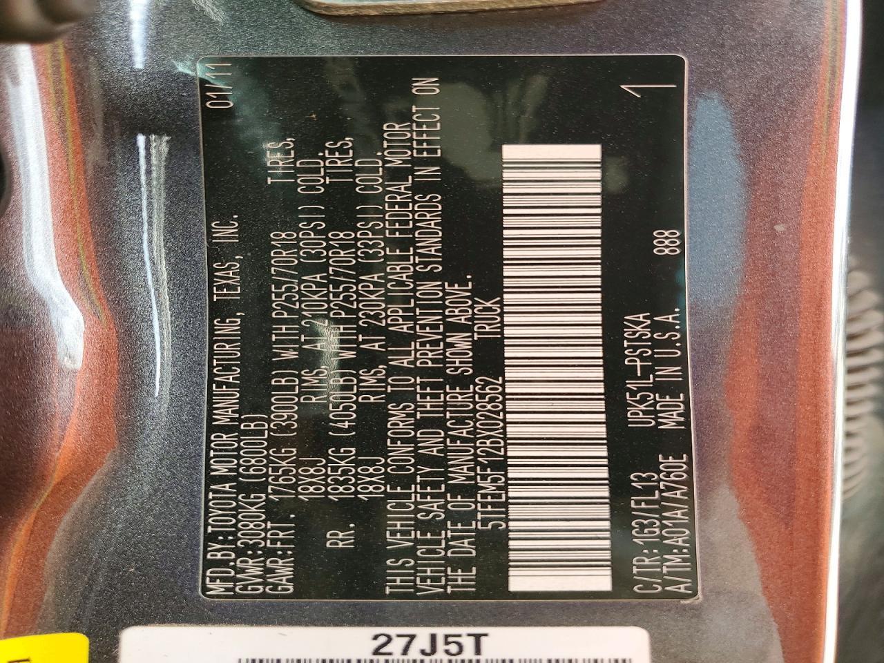 2011 Toyota Tundra Grade