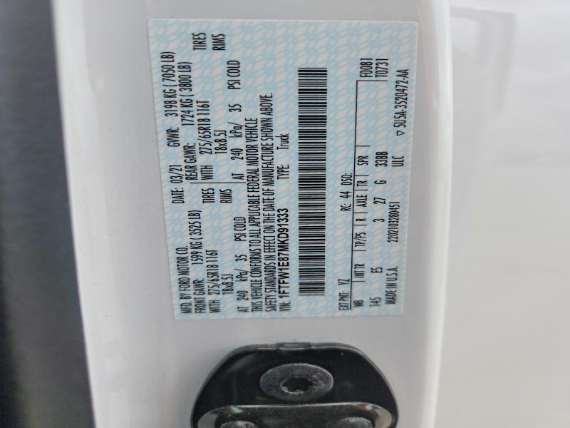 2021 Ford F150 Supercrew