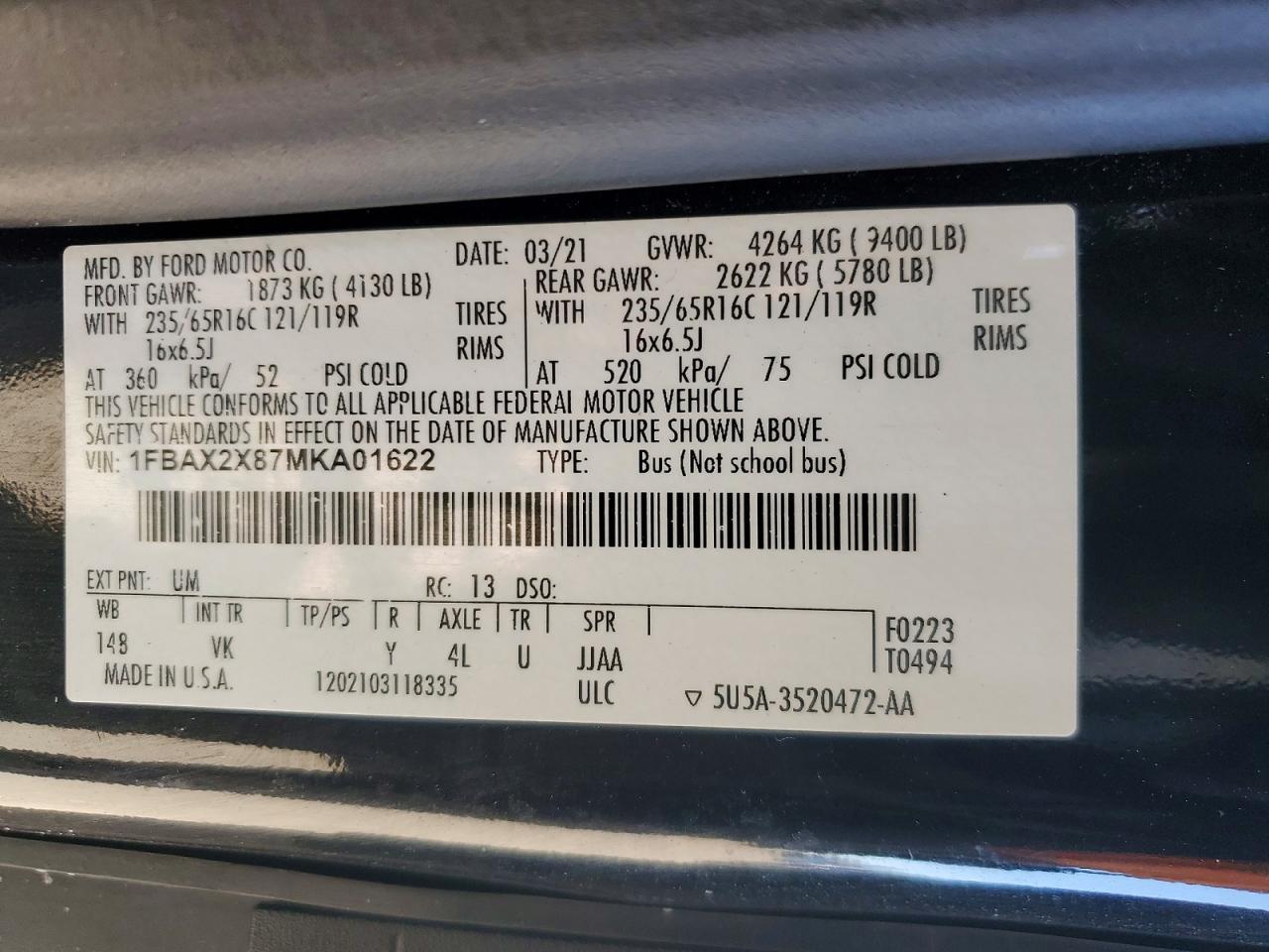 2021 Ford Transit T-350