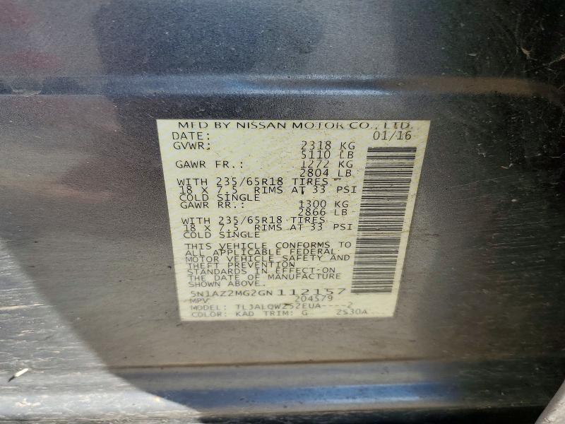 2016 Nissan Murano sv