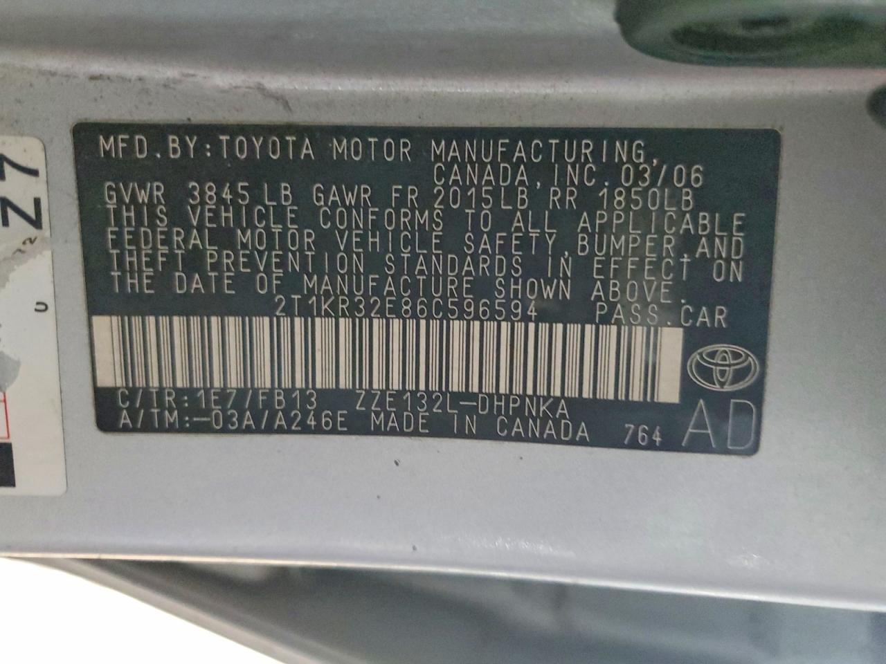 2006 Toyota Matrix xr