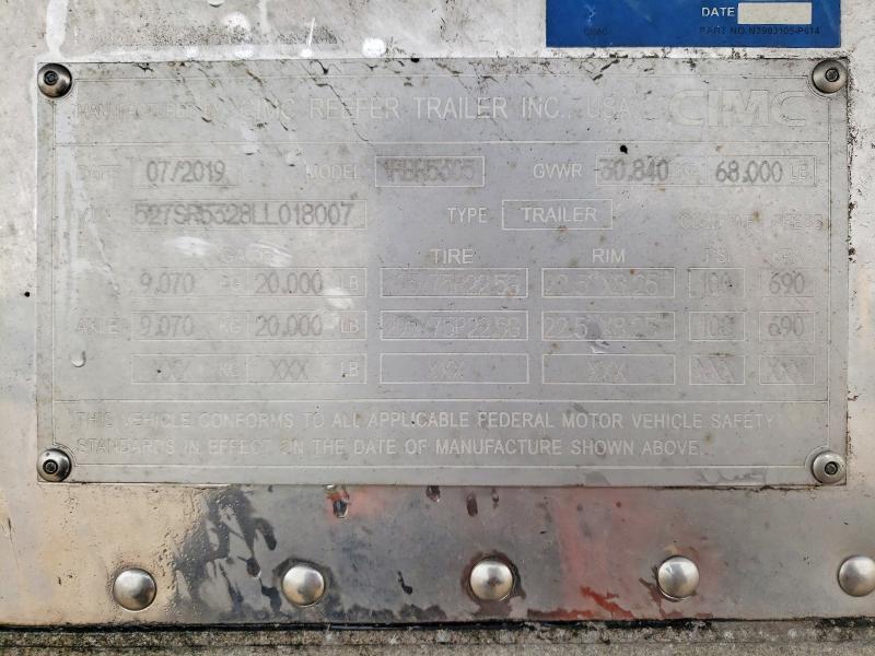 2020 Cimc Reefer Trailer 2020 Cimc Refrigerated Van Trailer