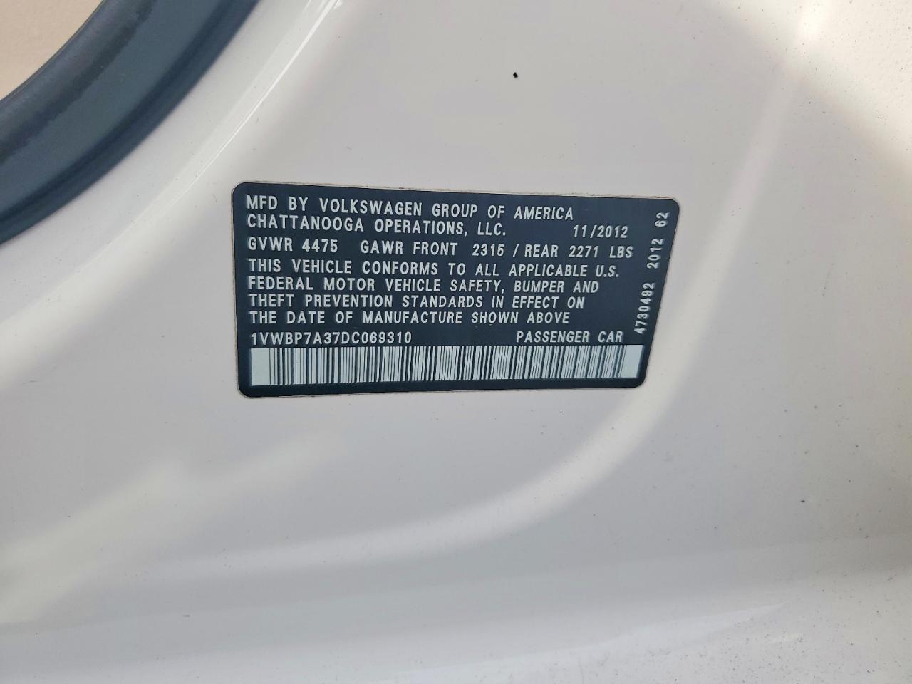 2013 Volkswagen Passat se