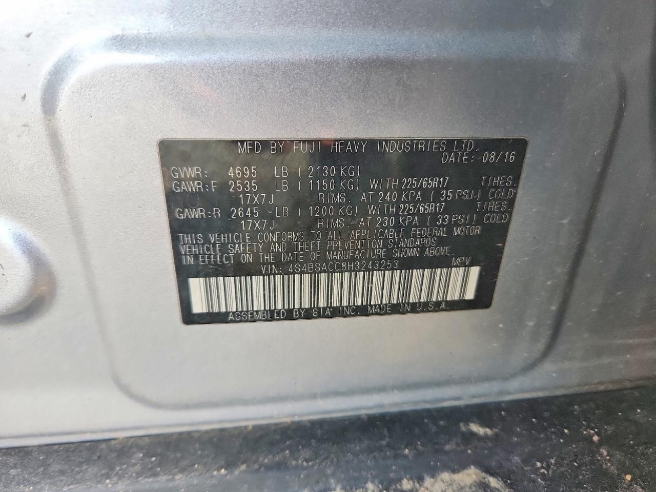 2017 Subaru Outback 2.5i Premium