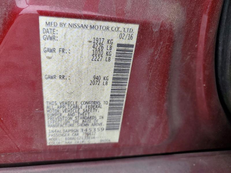 2016 Nissan Altima 2.5 s