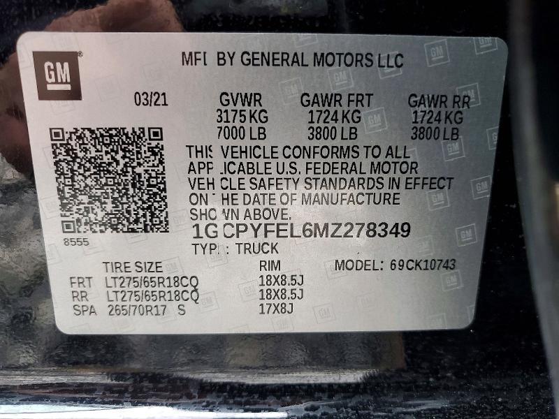 2021 Chevrolet Silverado K1500 LT Trail Boss