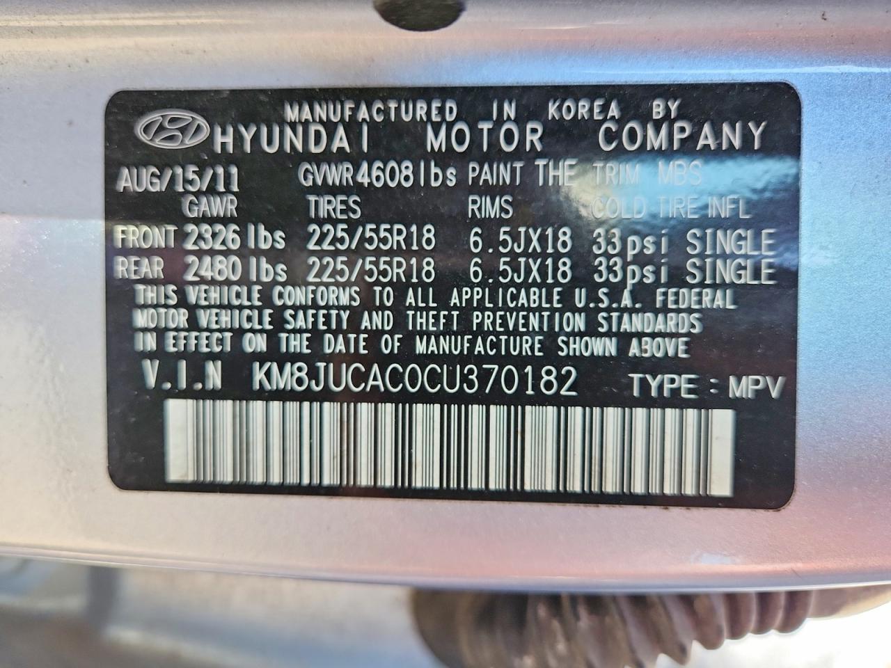 2012 Hyundai Tucson Limited