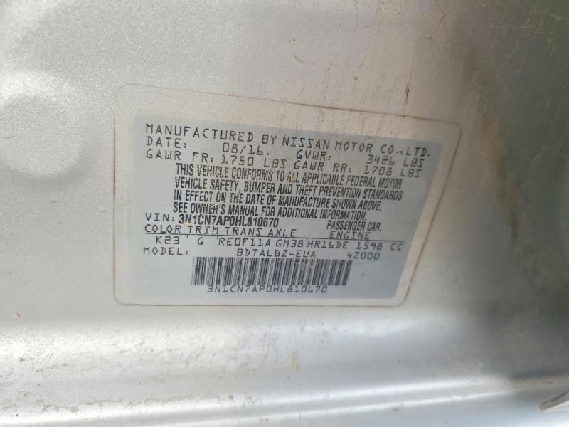 2017 Nissan Versa 1.6 sv