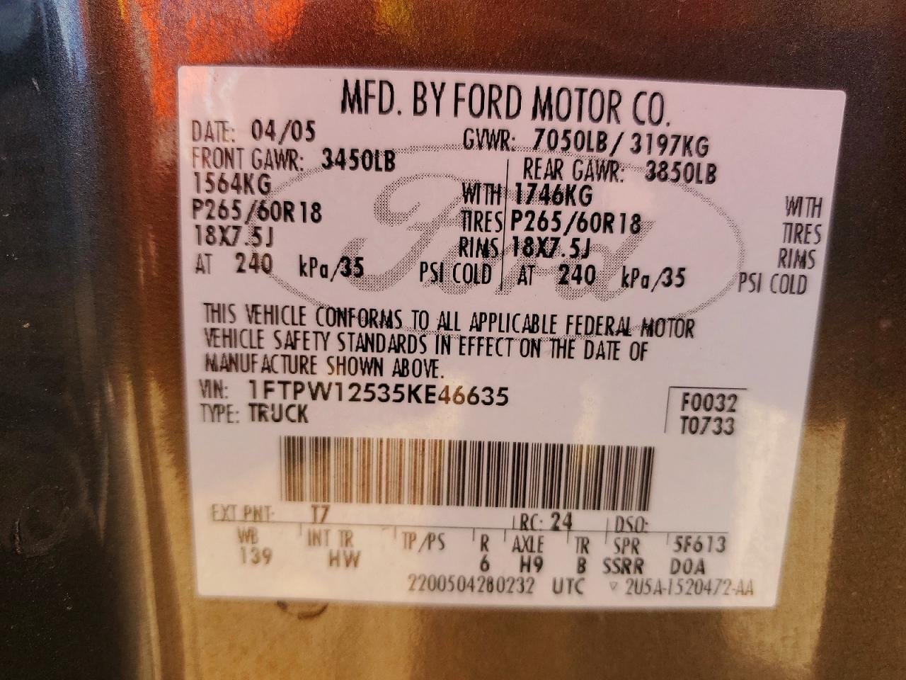 2005 Ford F150 Supercrew