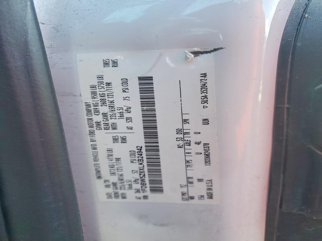 2020 Ford Transit Delivery Truck