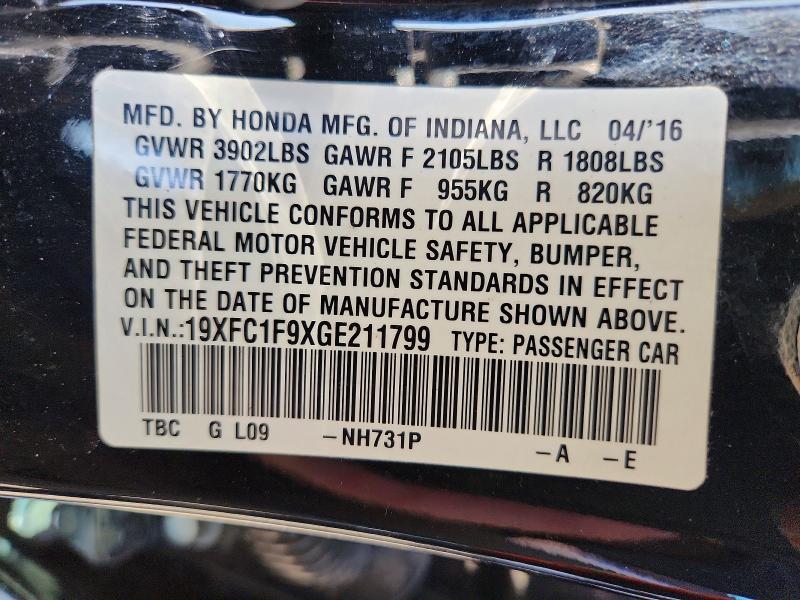 2016 Honda Civic Touring