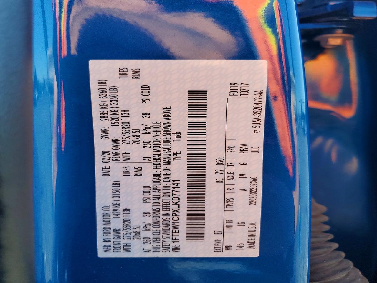 2020 Ford F150 Supercrew