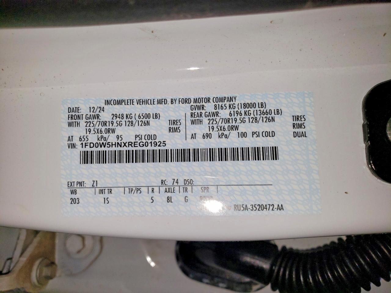 2024 Ford F550 Super Duty Truck Cab AND Chassis