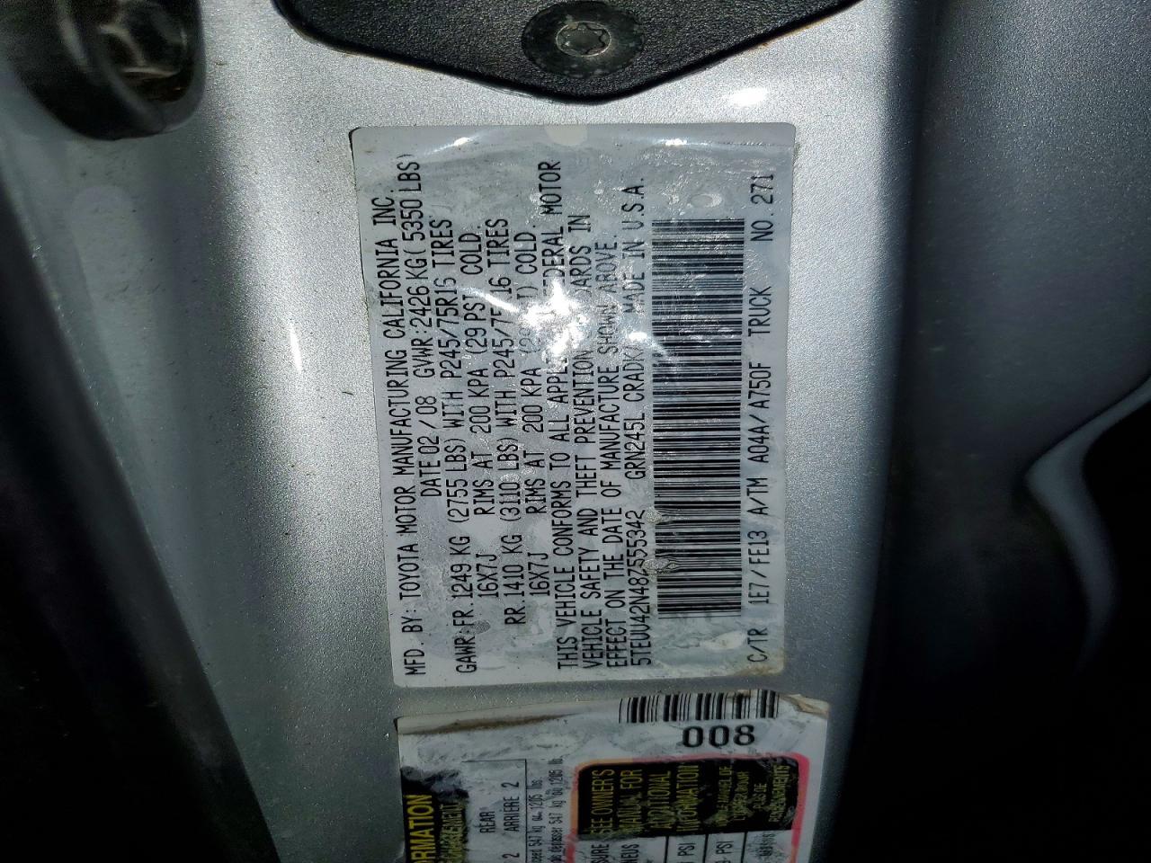 2008 Toyota Tacoma V6
