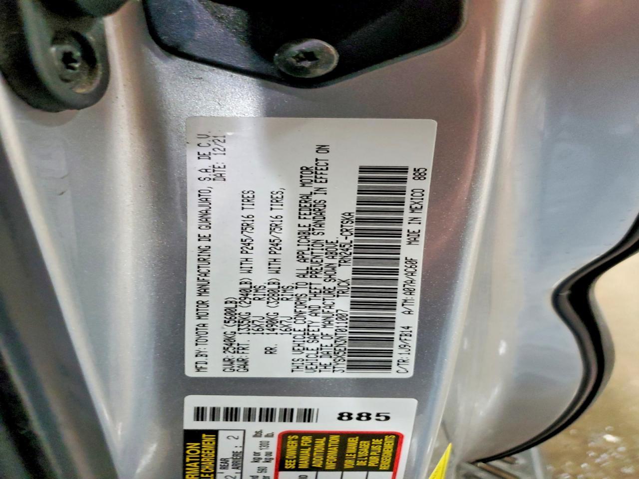 2022 Toyota Tacoma SR