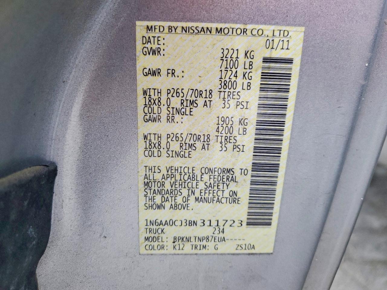 2011 Nissan Titan S