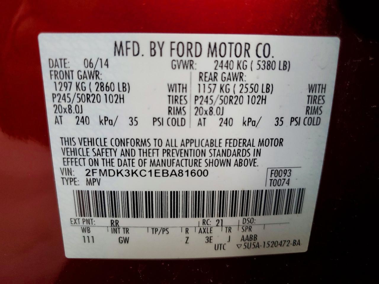2014 Ford Edge Limited