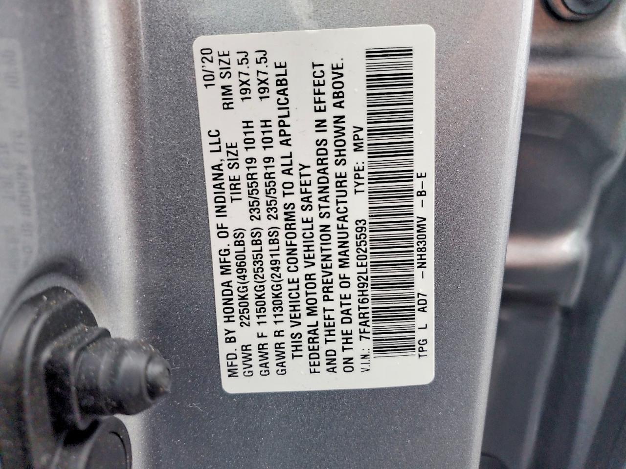2020 Honda Cr-v Touring