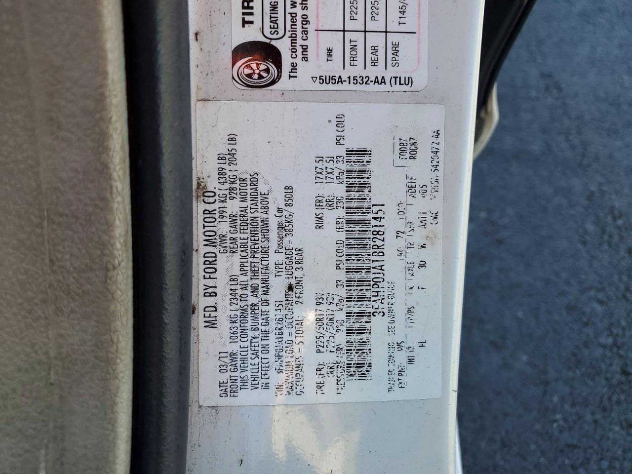 2011 Ford Fusion sel