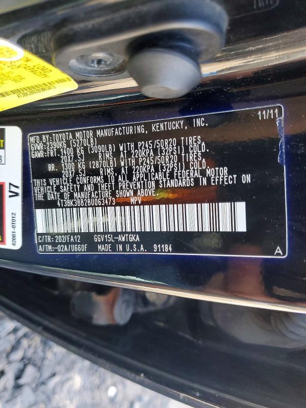 2011 Toyota Venza awd V6