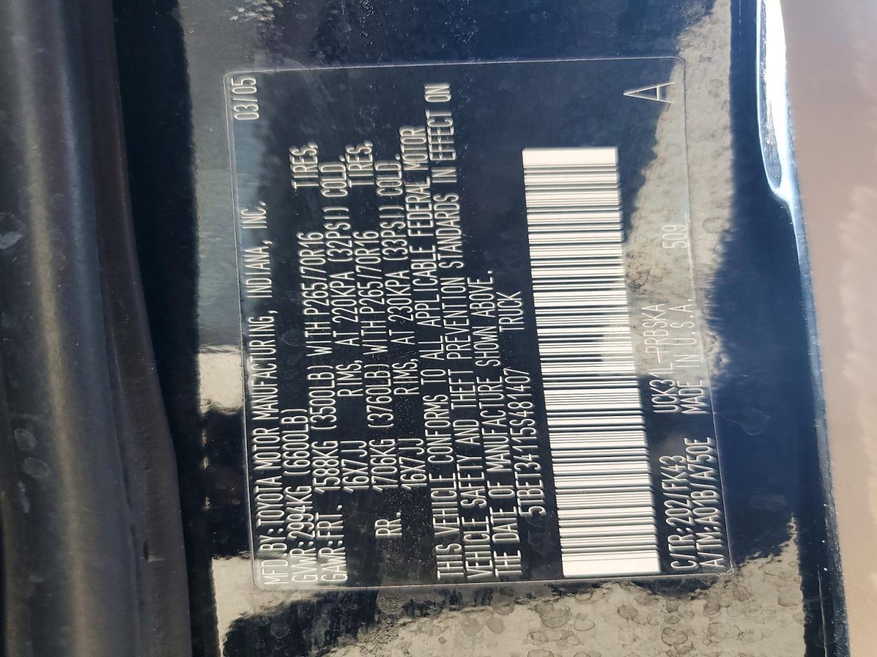 2005 Toyota Tundra SR5