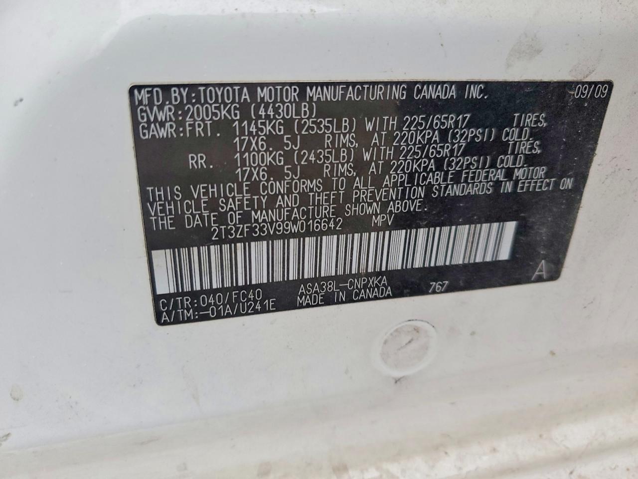 2009 Toyota Rav4 Base