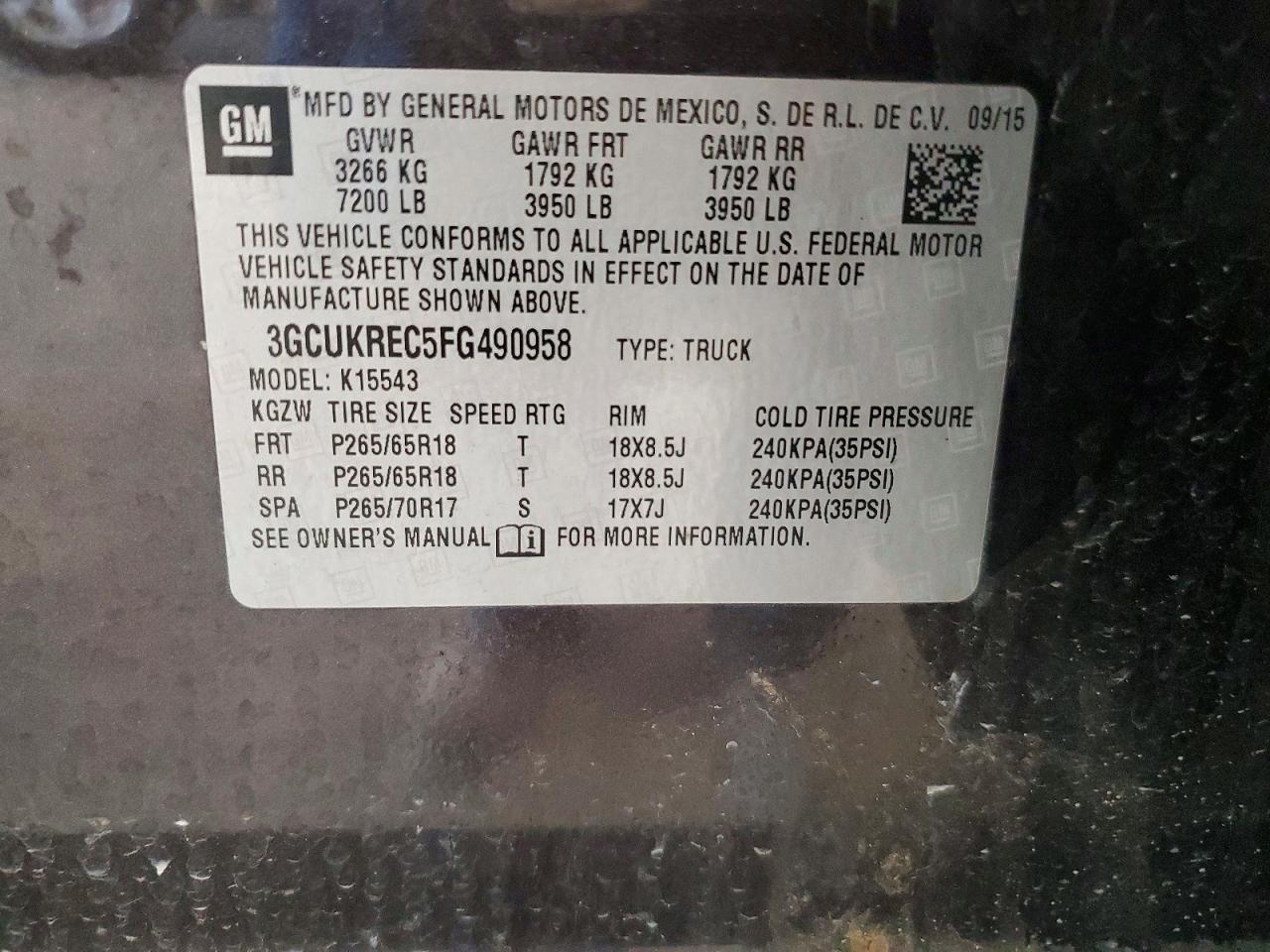 2015 Chevrolet Silverado K1500 LT