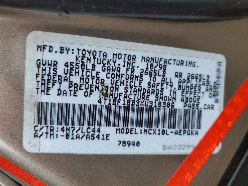 1999 Toyota Avalon xls