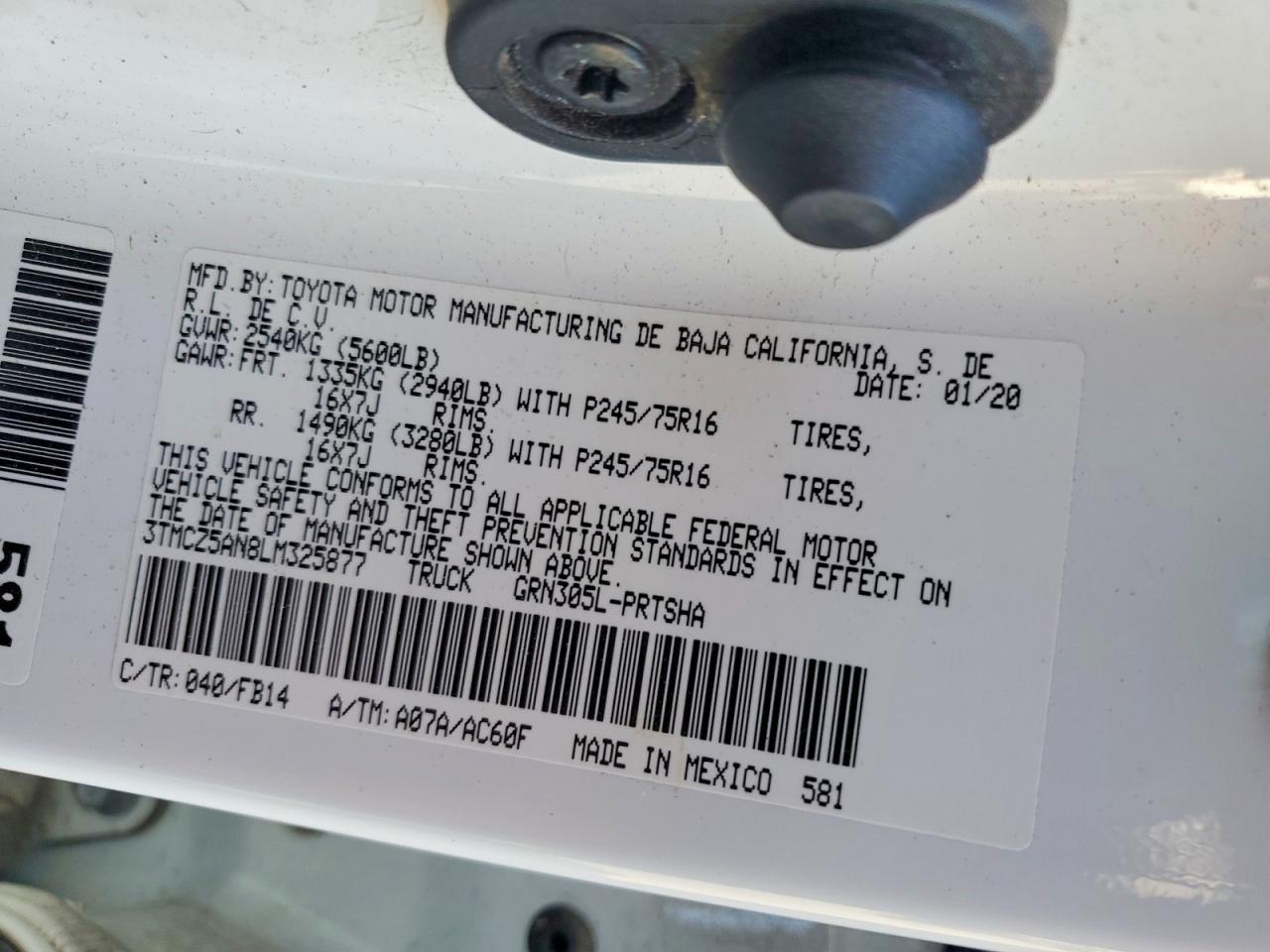 2020 Toyota Tacoma SR V6