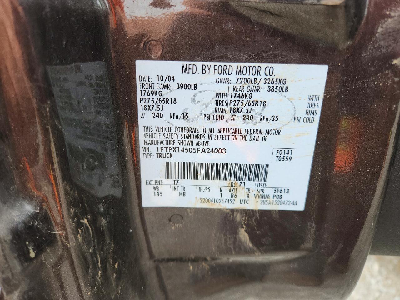 2005 Ford F150