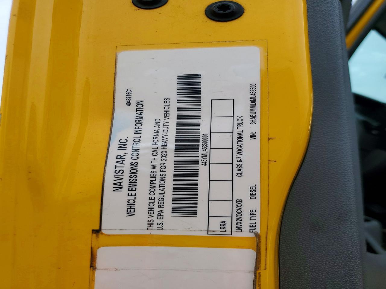 2021 International MV607 Truck Cab AND Chassis