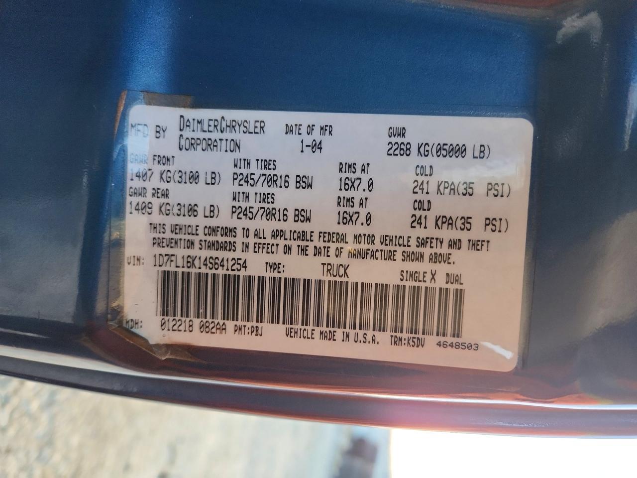 2004 Dodge Dakota SXT