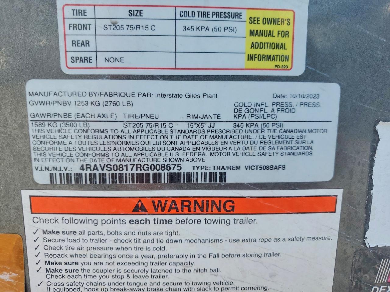 2024 Interstate VICT508SAFS Enclosed Cargo Trailer