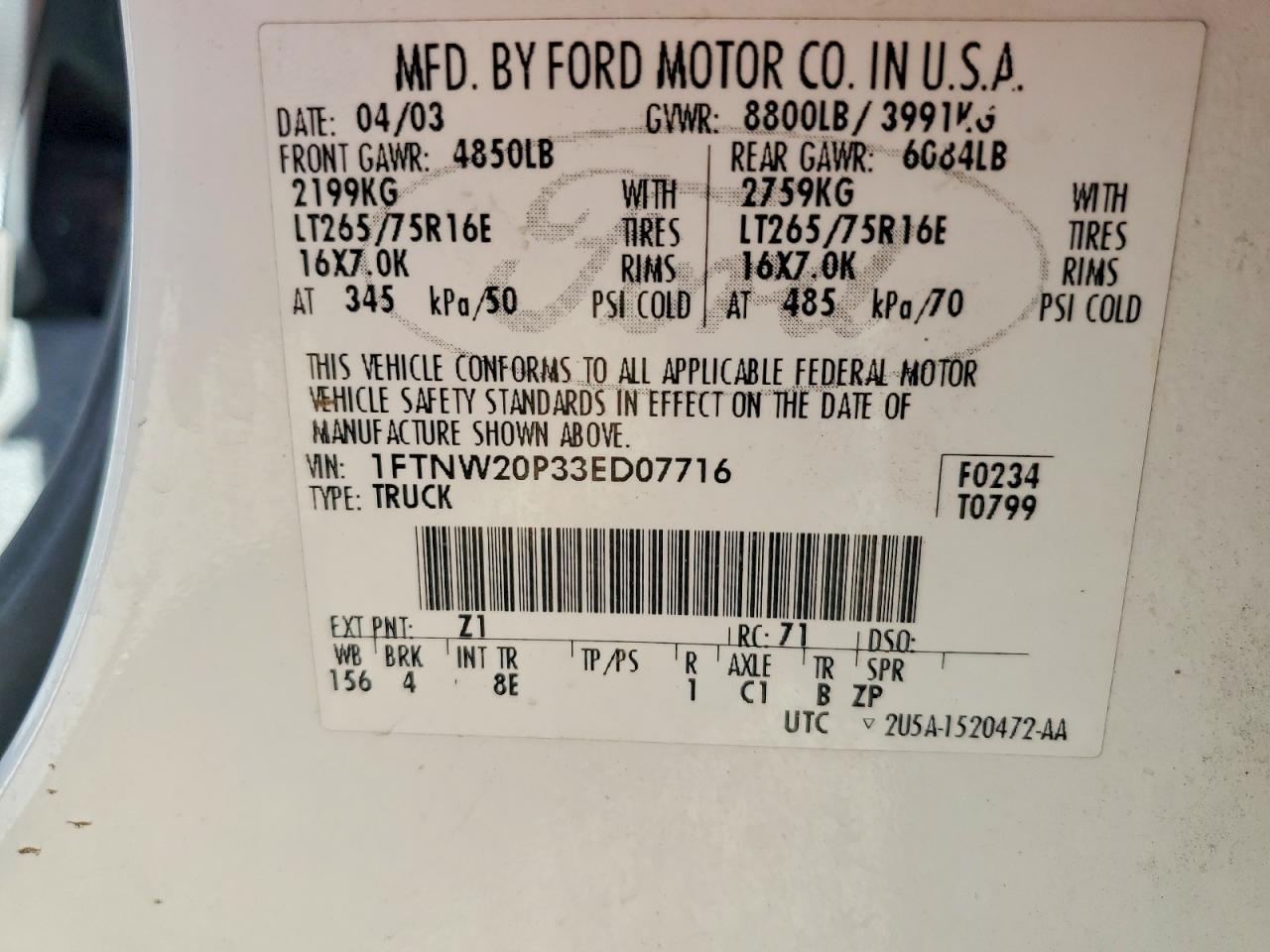 2003 Ford F250 Super Duty