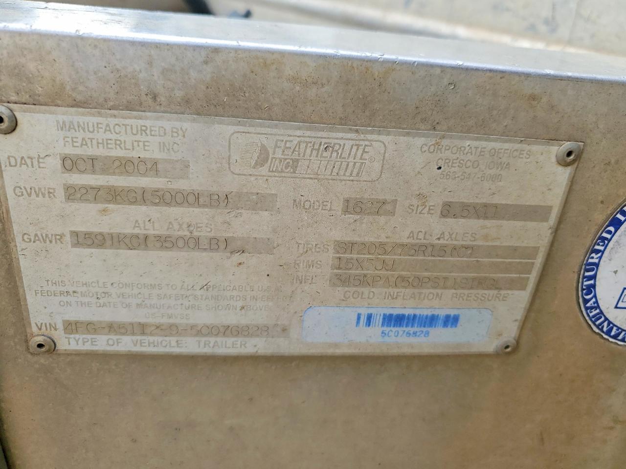 2004 Feathrlite 2004 Featherlite 1627 Fiber Optic Splicing Trailer